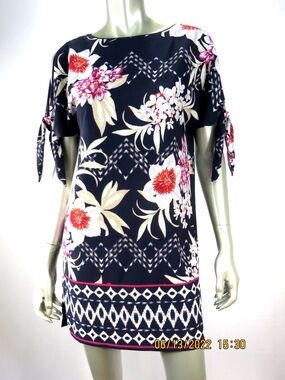 Vince Camuto Navy Floral Shift Dress